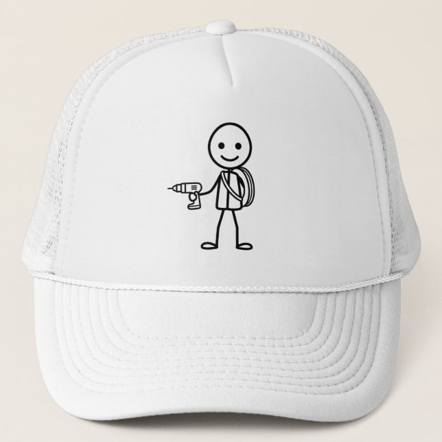 Casquette Stickmen At Work - L'Électricien (Devant)