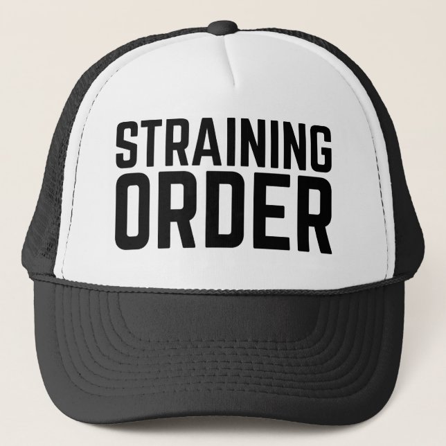 Casquette STRAINDER COMMANDE fun slogan camionneur chapeau (Devant)