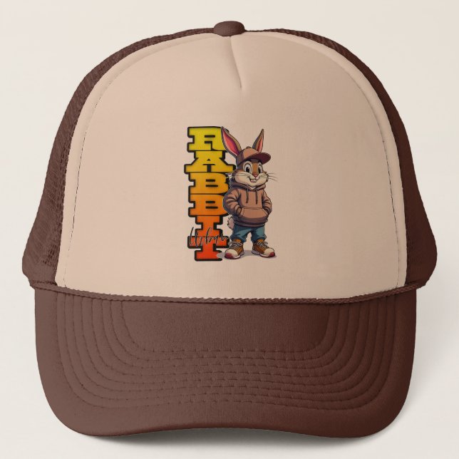 Casquette Street Rabbit – Urban Easter Bunny Design - boné (Devant)