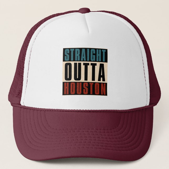 Casquette Stright Outta Houston Texas TX USA (Devant)