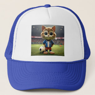 Casquette "Striker Purr-fect : Le Chat de Football 3D"