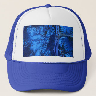 Casquette Structure abstraite texture bleu profond océanique