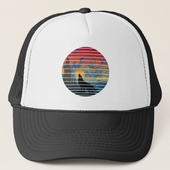 CASQUETTE STYLE ABSTRAIT HURLEMENT DE LOUP (Devant)