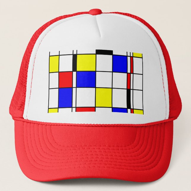 Casquette Style d'art de Mondrian (Devant)