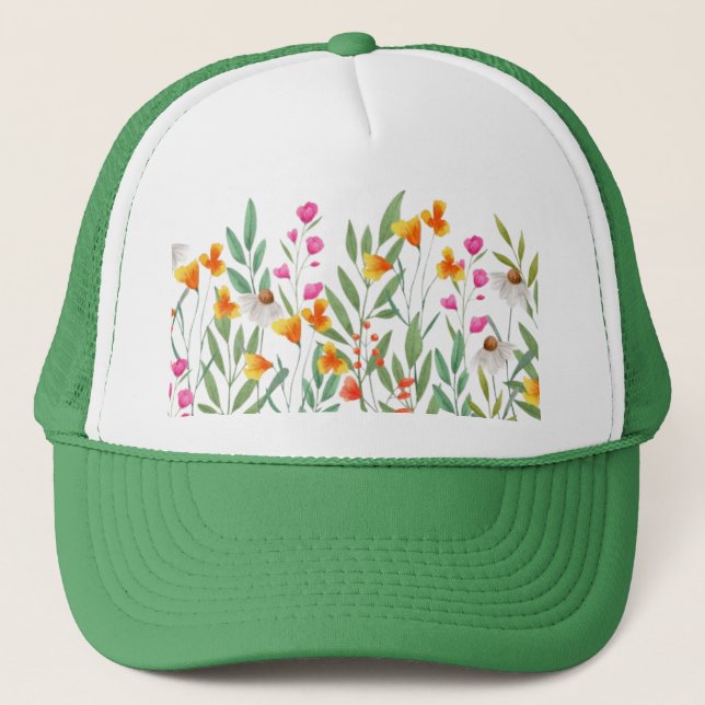 Casquette Sublimation fleur sauvage (Devant)