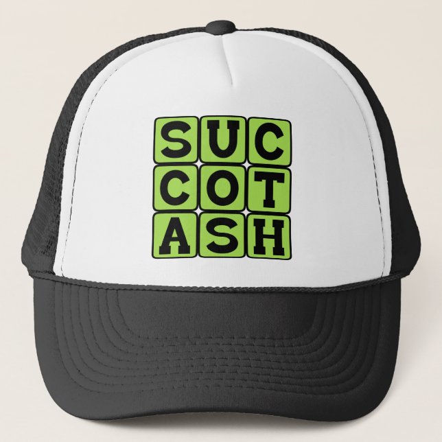 Casquette Succotash, insupportable plat de maïs et haricot d (Devant)
