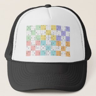 Casquette sudoku pastel