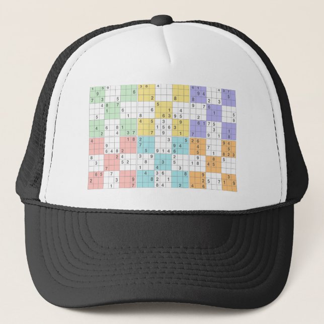 Casquette sudoku pastel (Devant)