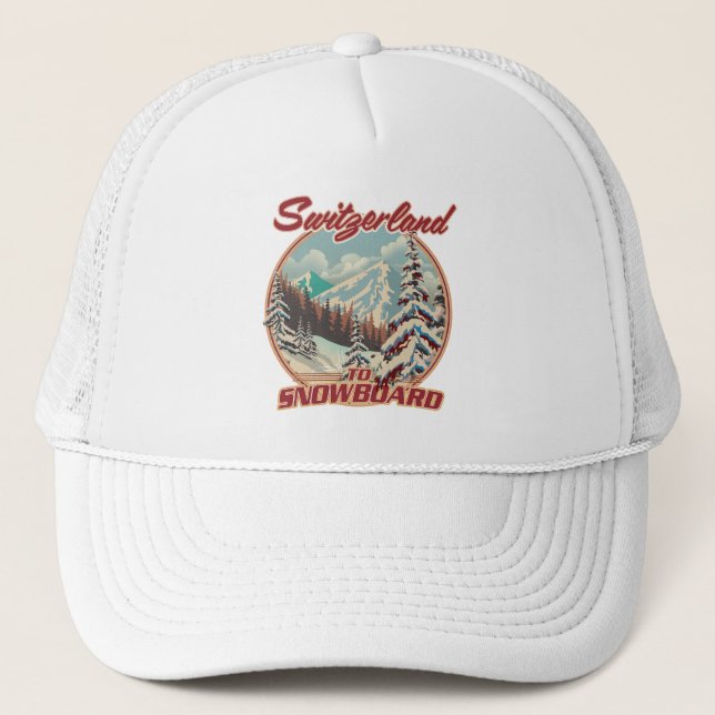Casquette Suisse pour faire du snowboard (Devant)