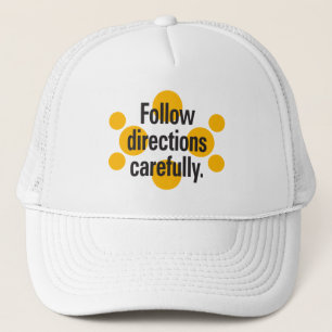 Casquette Suivez les instructions avec soin Orange Spots