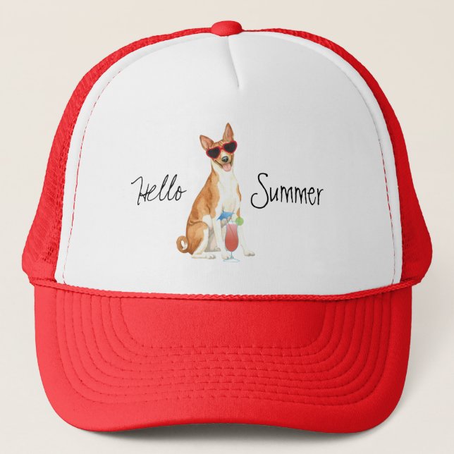 Casquette Summer Basenji Trucker Hat (Devant)