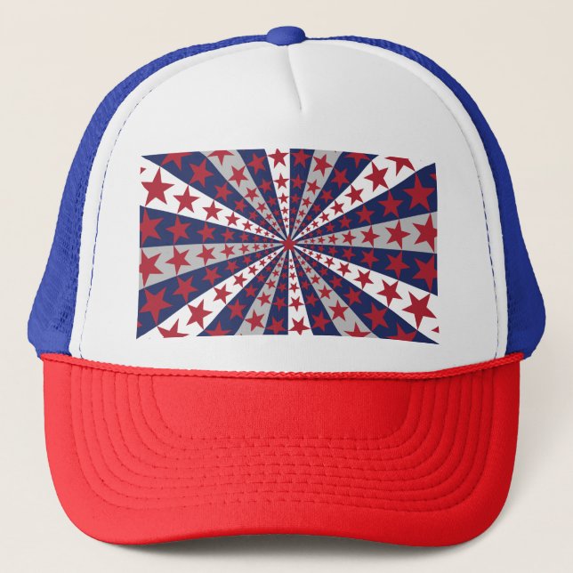 Casquette Sunburst patriotique : Drapeau américain (Devant)
