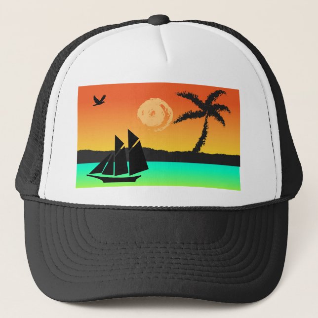 Casquette Sunset de l'île (Devant)
