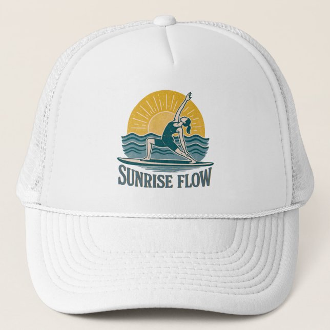Casquette SUP Sunrise Flow Paddleboard Yoga | Impression gra (Devant)