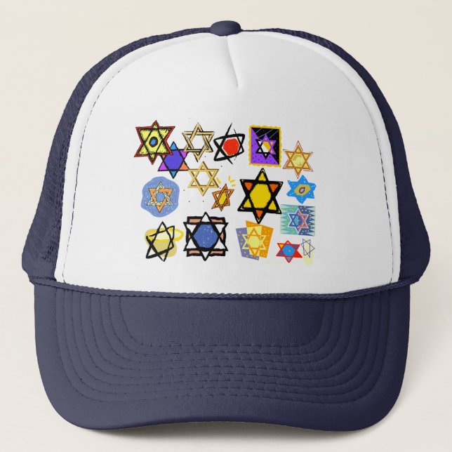 Casquette Super Etoiles Juives Heureux Hannukah! (Devant)