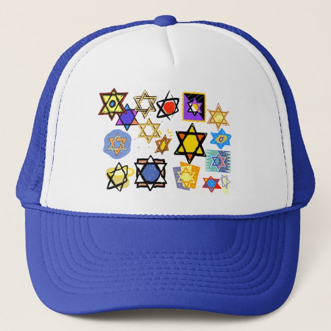 Casquette Super Etoiles Juives Heureux Hannukah! (Devant)