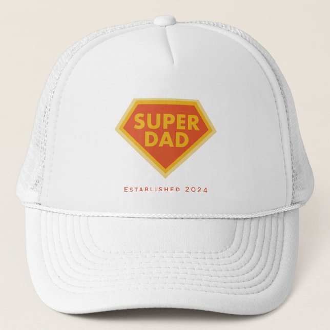 Casquette Super Papa année personnalisée (Devant)