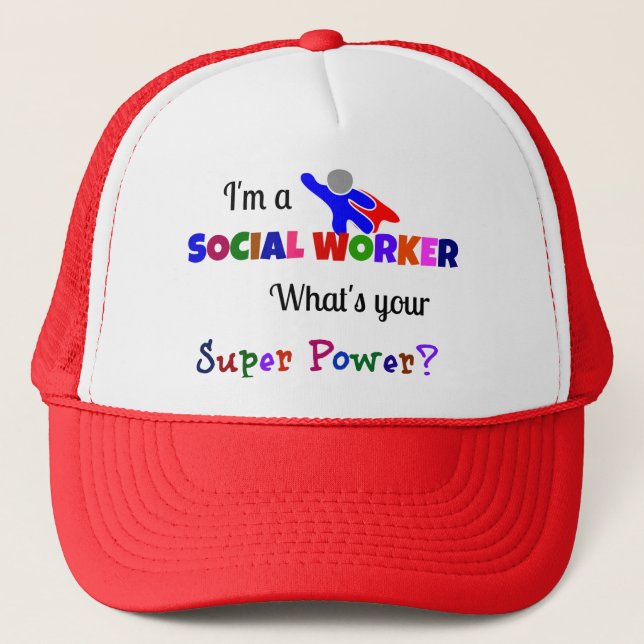 Casquette Super Power de Social Worker (Devant)