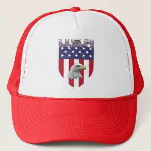 Casquette Super USA et Aigle sur le drapeau américain - Chap