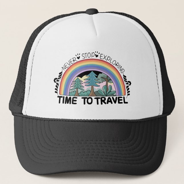 Casquette Superbe art de mots explorant  (Devant)