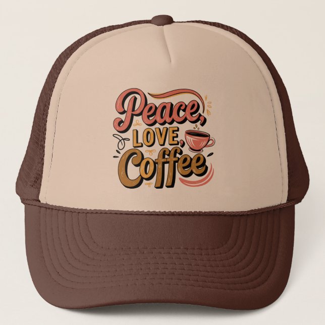 Casquette Superbe café art rétro  (Devant)