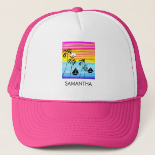 Casquette Superbe et coloré Tropical Sunset voile