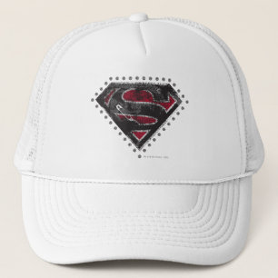 Casquette Supergirl a affligé le noir et le rouge de logo