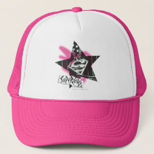 Casquette Supergirl Pink Spray Star Peinture