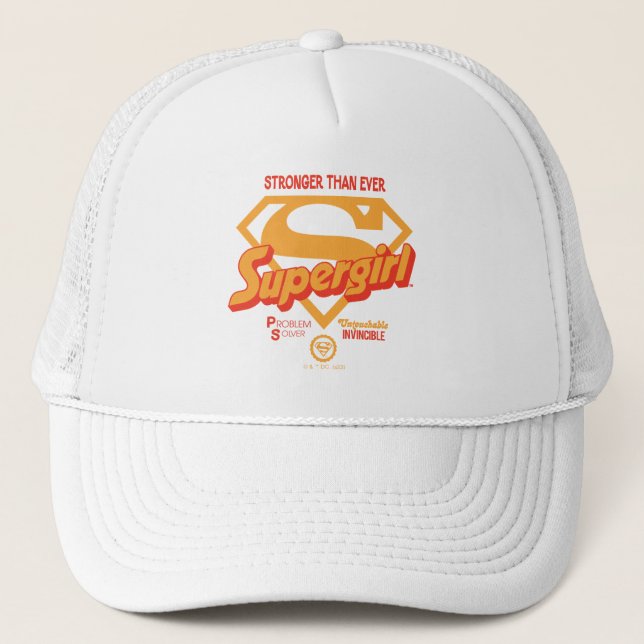 Casquette Supergirl plus forte que jamais Retro Graphic (Devant)