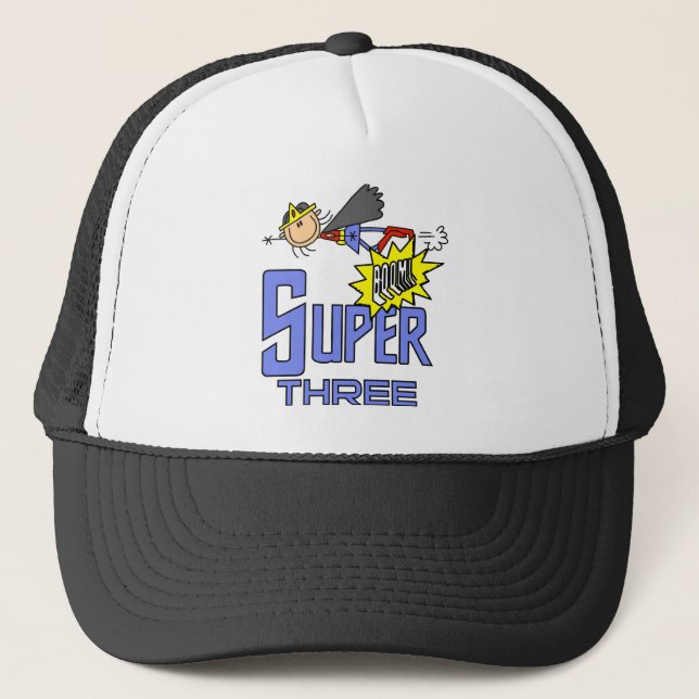 Casquette Superhero Girl 3e Anniversaire Tshirts et cadeaux (Devant)