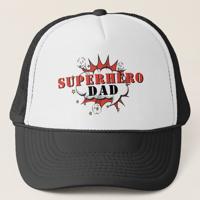Casquette SuperHero Papa Comic Speech Bubble Père`s Day (Devant)