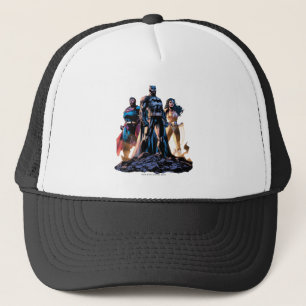 Casquette Superman, Batman et Wonder Woman Trinity