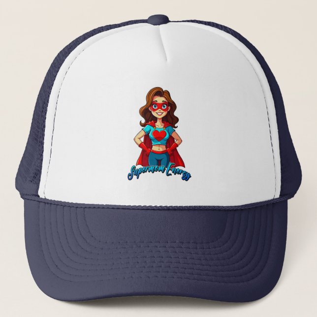 Casquette Supermom Energy – Strong Mother Illustration (Devant)