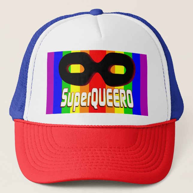 Casquette SuperQUEERO - Masque noir (Devant)