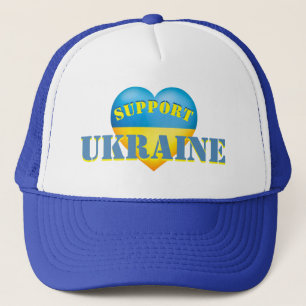 Casquette Support Ukraine Yellow and Blue Heart