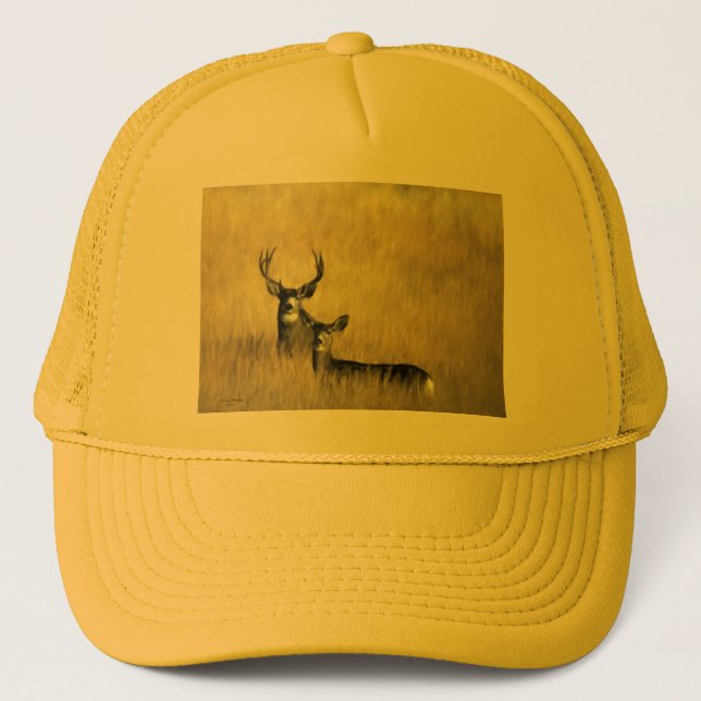 Casquette Sur les cerfs communs de mule de surveillance (Devant)