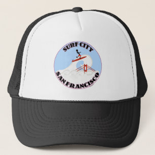Casquette Surf City San Francisco Dessin Animé de Voyage Drô