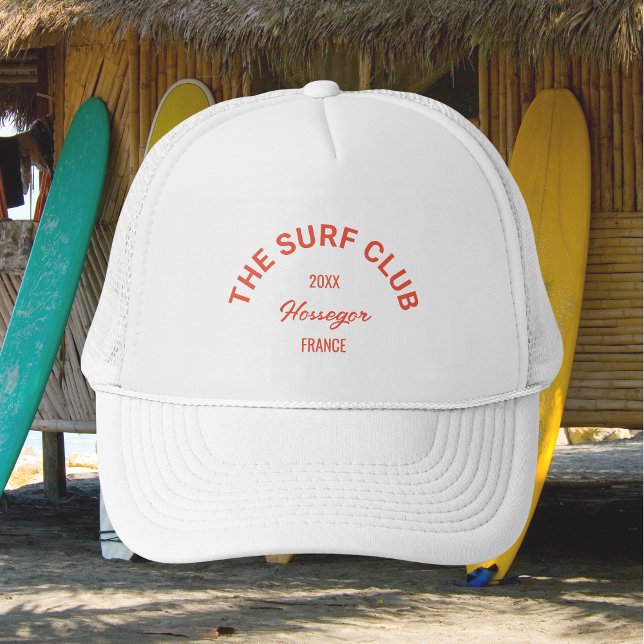 Casquette Surf Club Custom Red Crest Surfers Blanc (Créateur téléchargé)