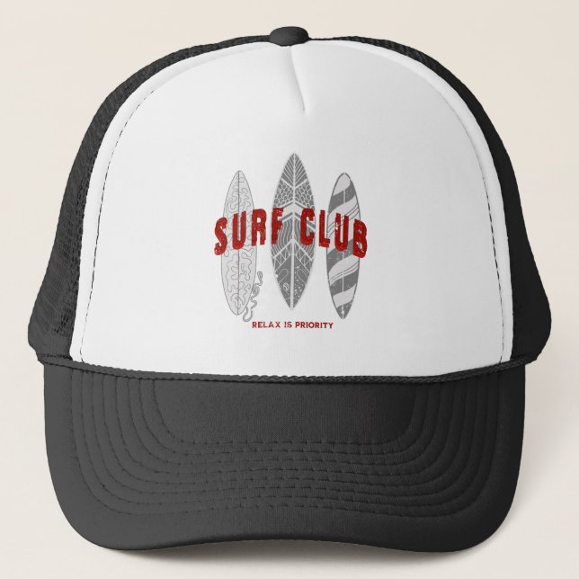 Casquette Surf Club Summer Beach Vacances Funny Vintage (Devant)