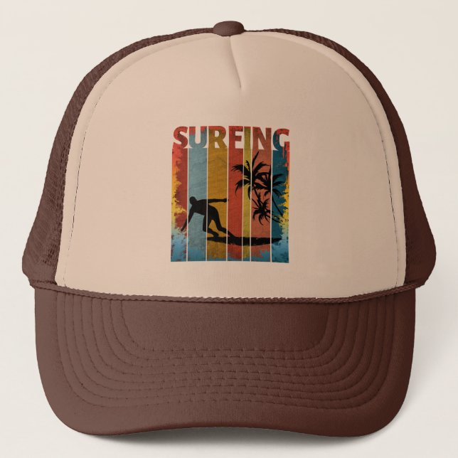 CASQUETTE SURF D'ÉTÉ VINTAGE (Devant)