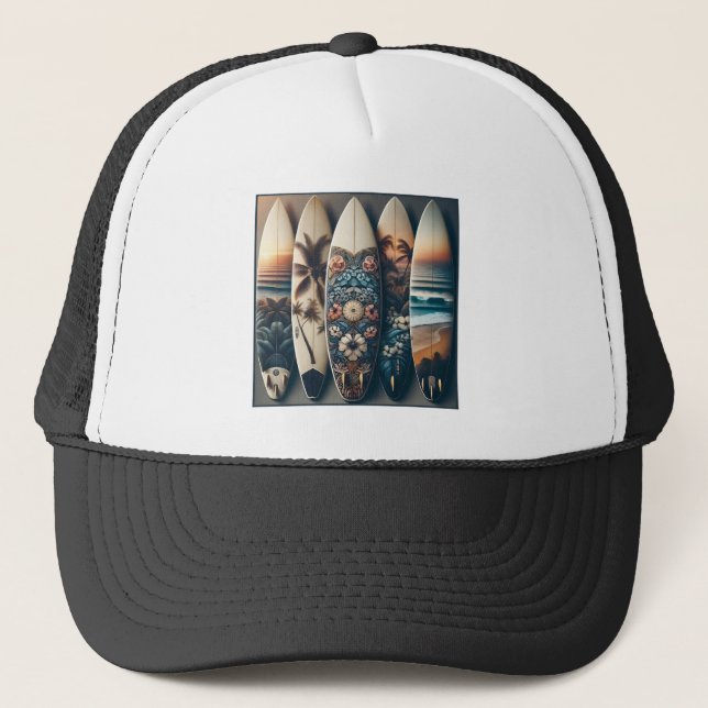 Casquette Surfboards peints hawaïens (Devant)