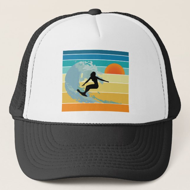 Casquette Surfer Girl Sunset Vintage (Devant)
