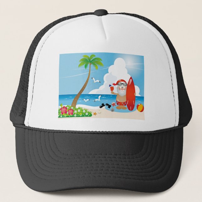 Casquette surfer santa claus (Devant)