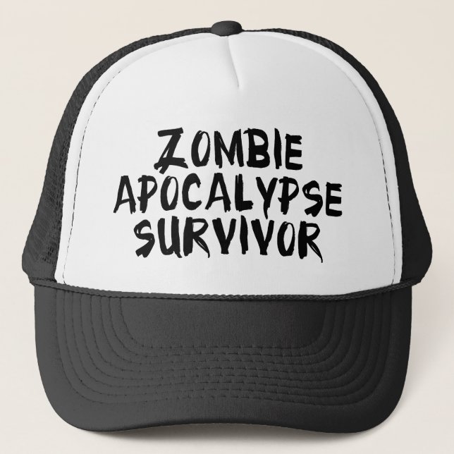 Casquette Survivant de l'Apocalypse des zombies (Devant)