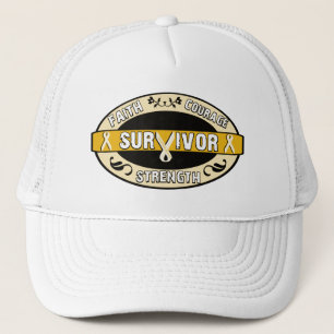 Casquette Survivant du cancer Or jaune