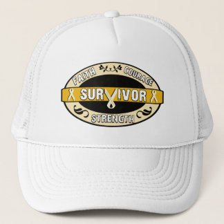 Casquette Survivant du cancer Or jaune