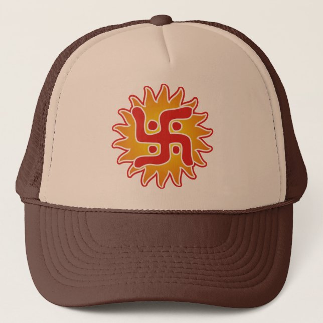 Casquette Svastika : Symbole traditionnel indien (Devant)