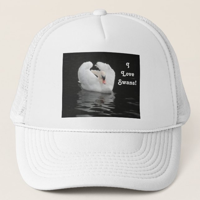 Casquette Swan Natation, I Love Swans (Devant)