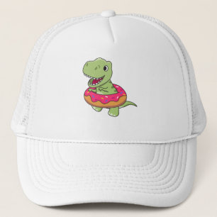 Casquette Sweet Dino T-Rex Animaux Amusants En Rose Donut