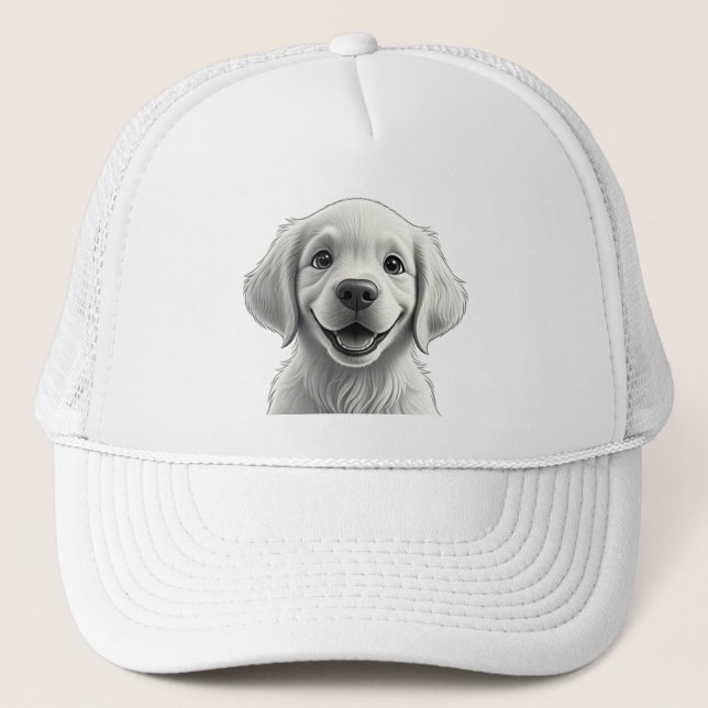 Casquette Sweet Golden Joy: Pixar-Style Puppy Friends (Devant)